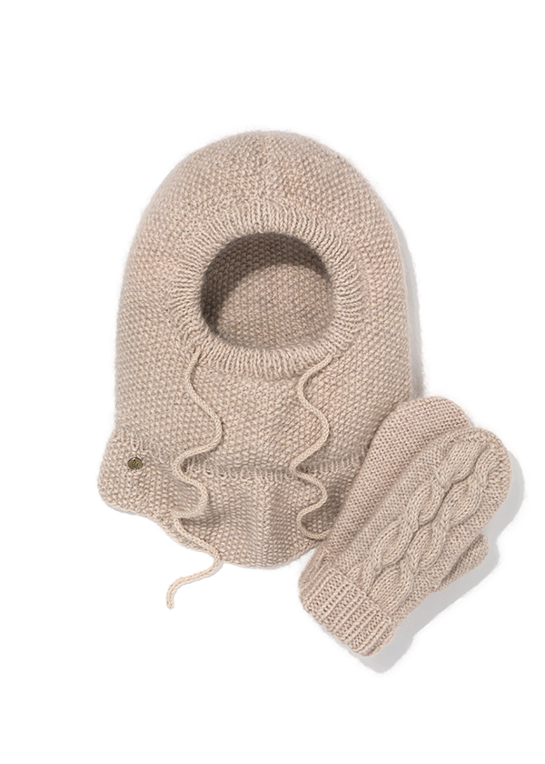 ZESTAW BALACLAVA Z RĘKAWICZKAMI SIMPLY MOHAIR